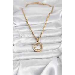 Mey İthalat® 316L Çelik Burgu Zincir Model Çeyrek Takılabilir Kadın Kolye