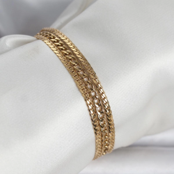 Mey İthalat® 316L Çelik Gold Renk 3'lü Kadın Bileklik