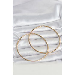 Mey İthalat® 316L Çelik Gold Renk 70 mm Kadın Halka Küpe