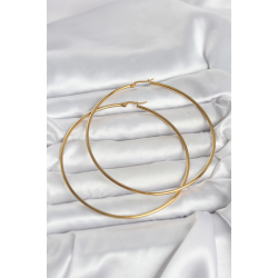 Mey İthalat® 316L Çelik Gold Renk 80 mm Kadın Halka Küpe