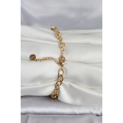 Mey İthalat® 316L Çelik Gold Renk Kelebek ve Dorikalı Kadın Bileklik
