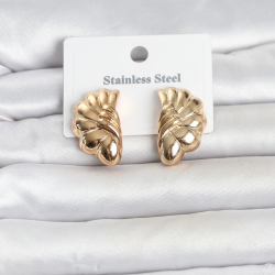 Mey İthalat® 316L Çelik Gold Renk Vintage Model Kadın Küpe