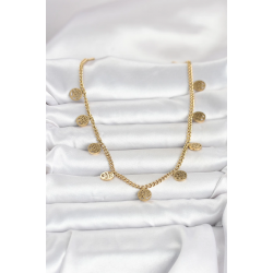 Mey İthalat® 316L Çelik Gold Renk Yaşam Ağacı Model Kadın Kolye