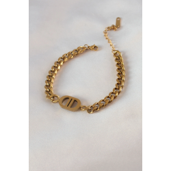 Mey İthalat® 316L Çelik Gold Renk Zincir Model Kadın Bileklik