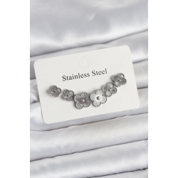 Mey İthalat® 316L Çelik Gümüş Renk Yonca Küpe Seti