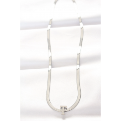Mey İthalat® 316L Çelik T Harfli Silver Renk İtalyan Zincirli Kolye