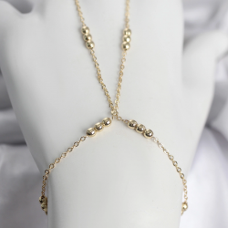 Mey İthalat® 316L Çelik Top Zincirli Gold Renk Kadın Şahmeran