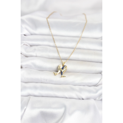 Mey İthalat® 316L Çelik Zincir Gold Renk Dolphin Model Kadın Kolye