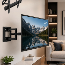 Mey İthalat® 32 55 İnç Hareketli TV Askı Aparatı Duvar Tipi Döner Eğimli Televizyon Askısı