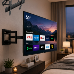 Mey İthalat® 32 55 İnç TV Askı Aparatı Hareketli Duvar Askısı Döner Televizyon Tutucu