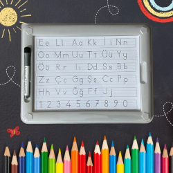 Mey İthalat®  32 Farklı Etkinlikli Kalem ve Silgi Hediyeli Eğitici Sihirli Etkinlik Tahtası