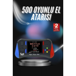 Mey İthalat® 3.5 İnç 500'ü 1 Arada Klasik Oyun Konsolu Nostalji Oyunlu Atari