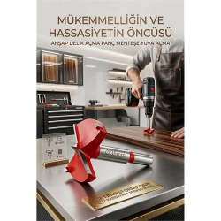 Mey İthalat® 35 MM Ahşap Menteşe Yuvar Teri Açma Ahşap Delme Matkap Ucu 1 cm Şaft 722975