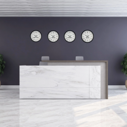 Mey İthalat® 36 cm 4’lü Dünya Saatleri Siyah Roma Rakamlı