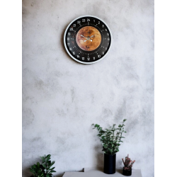 Mey İthalat® 36 Cm Beyaz 24 Saat Göstergeli Özel Tasarım Duvar Saati