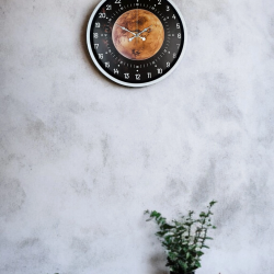 Mey İthalat® 36 Cm Beyaz 24 Saat Göstergeli Özel Tasarım Duvar Saati