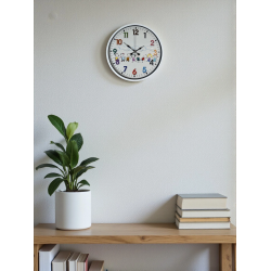 Mey İthalat® 36 Cm Beyaz Çocuk Odası Duvar Saati