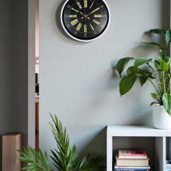 Mey İthalat® 36 Cm Beyaz Dekoratif Duvar Saati