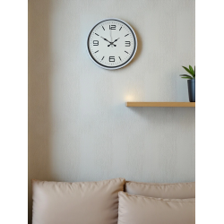 Mey İthalat® 36 Cm Beyaz Modern Dekoratif Duvar Saati