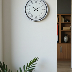 Mey İthalat® 36 Cm Beyaz Roman Rakamlı Duvar Saati