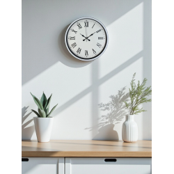 Mey İthalat® 36 Cm Beyaz Roman Rakamlı Duvar Saati