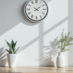 Mey İthalat® 36 Cm Beyaz Roman Rakamlı Duvar Saati