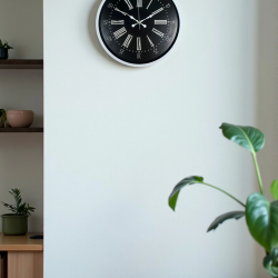 Mey İthalat® 36 Cm Beyaz Zarif Dekoratif Duvar Saati