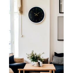 Mey İthalat® 36 Cm Beyaz Zarif Duvar Saati