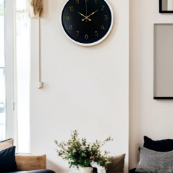 Mey İthalat® 36 Cm Beyaz Zarif Duvar Saati