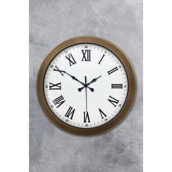 Mey İthalat® 36 cm Eskitme Metal Roma Rakamlı Duvar Saati