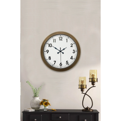 Mey İthalat® 36 cm Eskitme Metal Standart Duvar Saati
