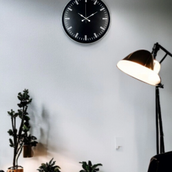 Mey İthalat® 36 Cm Gri Dekoratif Duvar Saati