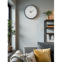 Mey İthalat® 36 Cm Gri Dekoratif Duvar Saati