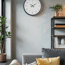 Mey İthalat® 36 Cm Gri Dekoratif Duvar Saati