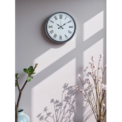 Mey İthalat® 36 Cm Gri Roma Rakamlı Duvar Saati