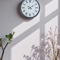 Mey İthalat® 36 Cm Gri Roma Rakamlı Duvar Saati