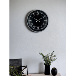 Mey İthalat® 36 Cm Gri Roma Rakamlı Zarif Duvar Saati