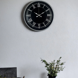 Mey İthalat® 36 Cm Gri Roma Rakamlı Zarif Duvar Saati