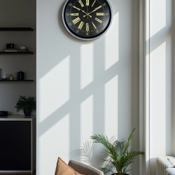 Mey İthalat® 36 Cm Gri Şık Dekoratif Duvar Saati