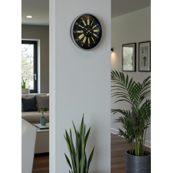 Mey İthalat® 36 Cm Gri Şık Dekoratif Duvar Saati