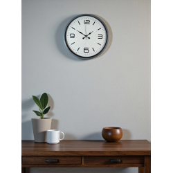 Mey İthalat® 36 Cm Gri Standart Dekoratif Duvar Saati