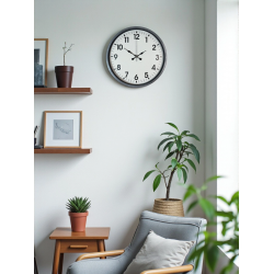 Mey İthalat® 36 Cm Gri Standart Dekoratif Duvar Saati