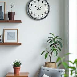 Mey İthalat® 36 Cm Gri Standart Dekoratif Duvar Saati