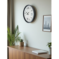 Mey İthalat® 36 Cm Gri Standart Dekoratif Duvar Saati