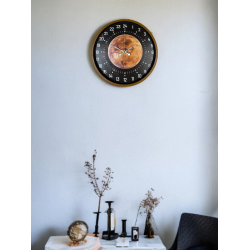 Mey İthalat® 36 Cm Kahverengi 24 Saat Göstergeli Duvar Saati