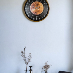 Mey İthalat® 36 Cm Kahverengi 24 Saat Göstergeli Duvar Saati