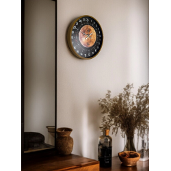 Mey İthalat® 36 Cm Kahverengi 24 Saat Göstergeli Duvar Saati