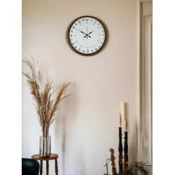 Mey İthalat® 36 Cm Kahverengi 24 Saat Göstergeli Özel Tasarım Duvar Saati