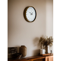 Mey İthalat® 36 Cm Kahverengi 24 Saat Göstergeli Özel Tasarım Duvar Saati