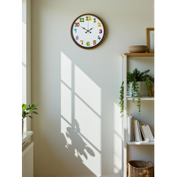 Mey İthalat® 36 Cm Kahverengi Çocuk Odası Duvar Saati